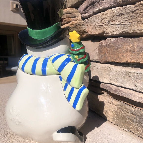 Christmas cookie jar snowman by Fritz and Floyd - Picture 5 of 16